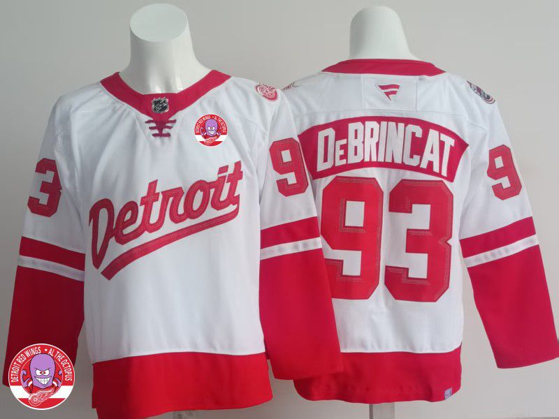 Men Detroit Red Wings #93 Debrincat White 2025 Fanatics Home Premium NHL Jersey style 1->detroit red wings->NHL Jersey
